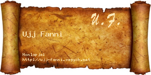 Ujj Fanni névjegykártya